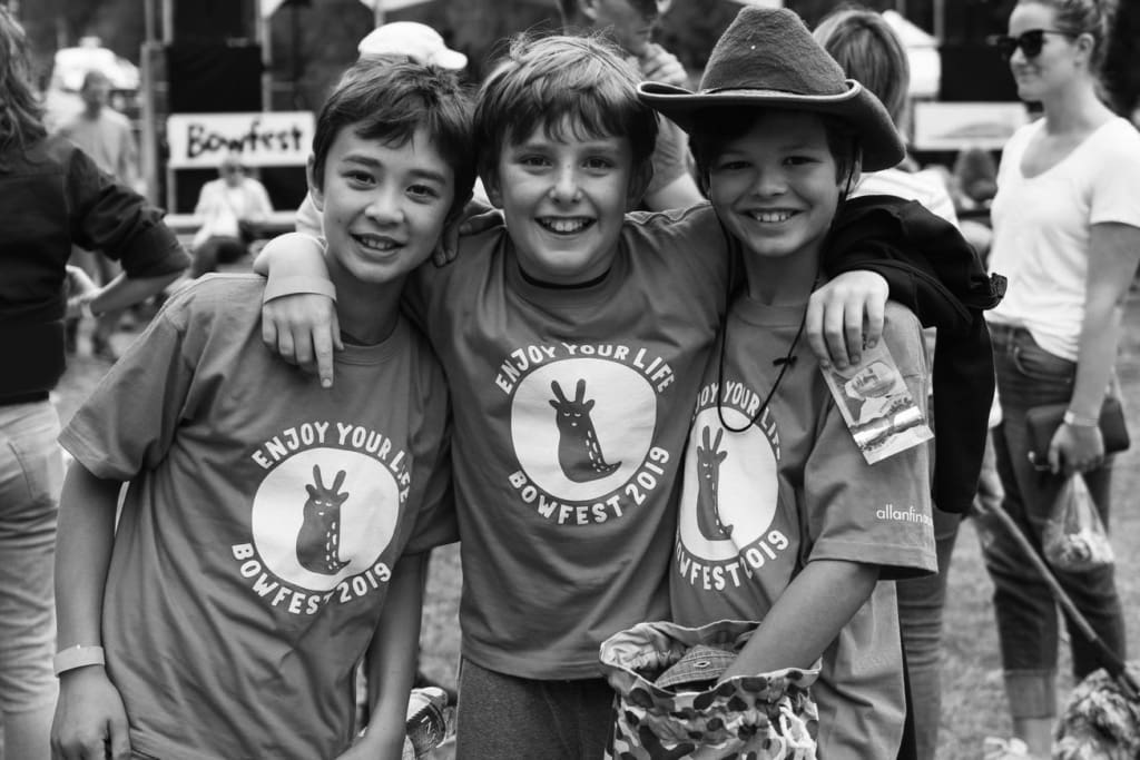 What do you get when you combine a parade, with a field of free range kids and dogs, live music and a beer garden? Bowfest!